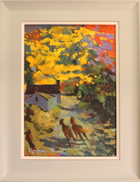 Meirion Jones - Runaway horses - framed_462x600