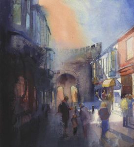 Simon Jones -Evening Tenby five arches