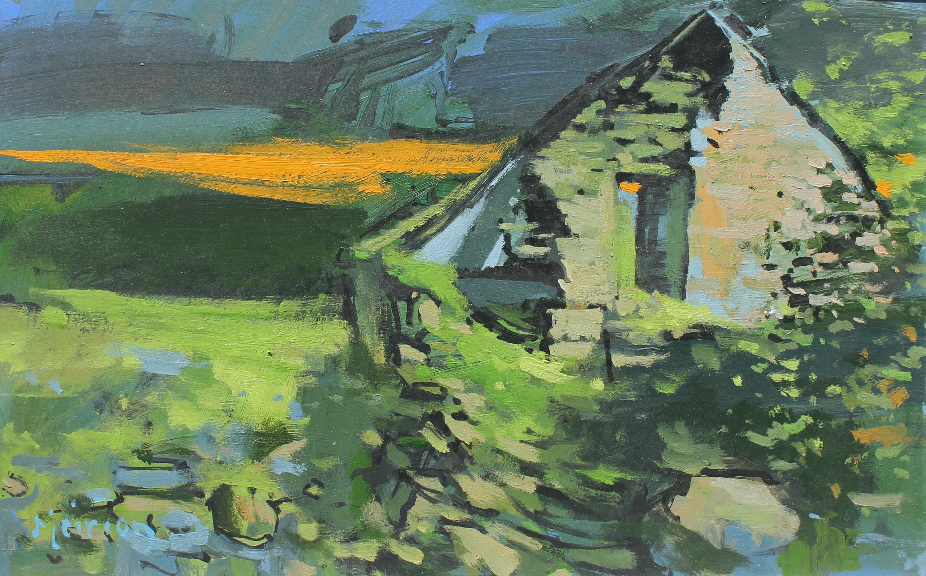 Meirion Jones - Farm ruin with Light